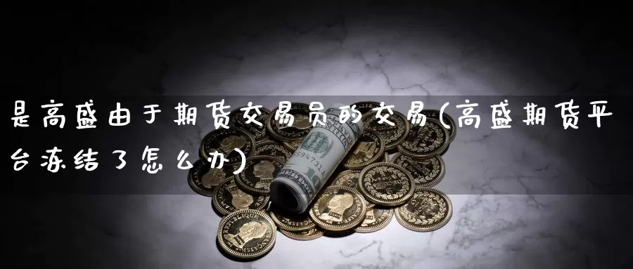 是高盛由于期货交易员的交易(高盛期货平台冻结了怎么办)_https://www.zhuotongtaye.com_期货知识_第1张