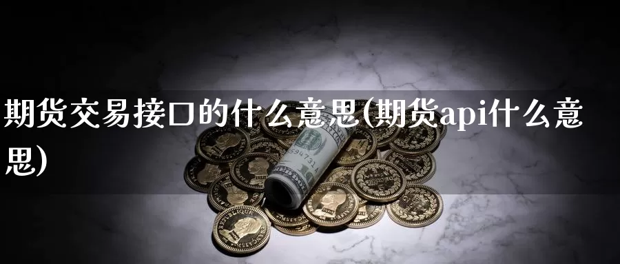 期货交易接口的什么意思(期货api什么意思)_https://www.zhuotongtaye.com_期货平台_第1张