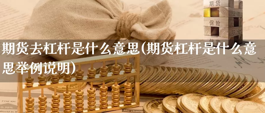 期货去杠杆是什么意思(期货杠杆是什么意思举例说明)_https://www.zhuotongtaye.com_期货知识_第1张